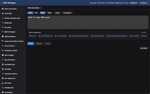 SFDT for Salesforce :: Productivity tools for Salesforce admins & developers — Flow, Setup, Object Manager, record pages, SOQL/REST/SOAP & AI.