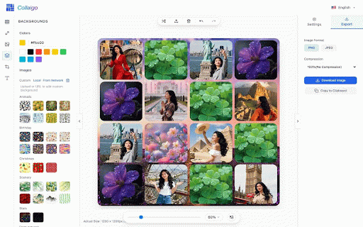 Collaigo - Collage Maker & Photo Editor :: Supports making collages with images or editing images directly from the current webpage.