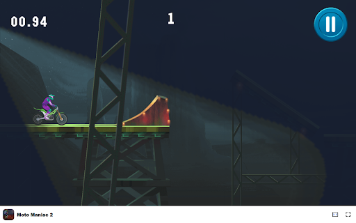 Moto Maniac 2 - Perform stunts and conquer challenging obstacles! :: Conquer thrilling nighttime bridges in Moto Maniac 2, a 2D bike stunt game full of obstacles!