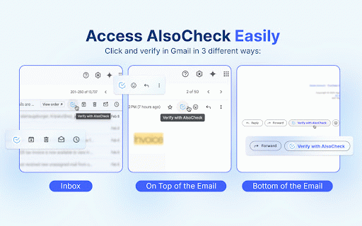 AlsoCheck – Email Scam Detector for Gmail :: Forward suspicious emails to AlsoCheck for instant scam detection, directly from your webmail.