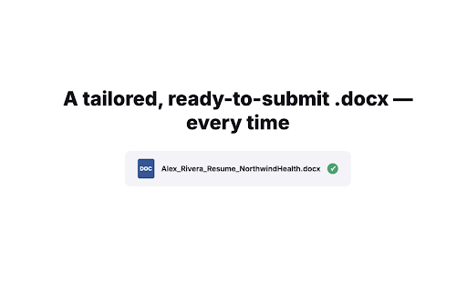 TailorCV :: Turn any job posting into a tailored, ATS ready resume in seconds powered by Gemini AI..