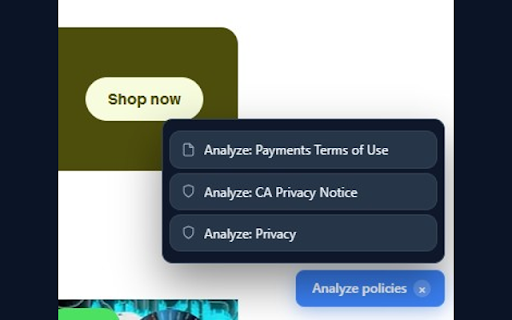 Termshift – ToS Analyzer :: Highlights risky Terms-of-Service clauses directly on web pages.