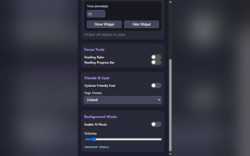 ADHD Focus Reader :: Boosts reading focus for ADHD & neurodivergent minds using Bionic Reading, dyslexia fonts, and ambient AI music.