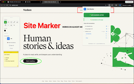 Annotate Websites – Draw & Highlight :: Annotate any website. Draw, highlight & add notes that stay — even on dynamic pages. 100% local, no login.