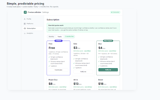 FreelanceBidder :: AI-powered bid generator for freelance platforms