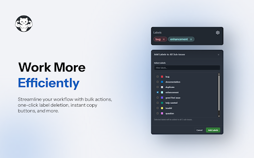 GitFlex - UX Enhancements for GitHub :: GitHub UX enhancements for PRs, issues, and projects: top bar tools, split preview, parent issue tracking, and automation.