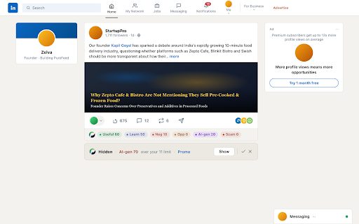 PureFeed - Hide negativity, clickbait & noise :: AI scores every post for negativity, clickbait & value, then hides the junk on Reddit, YouTube, X, and LinkedIn.