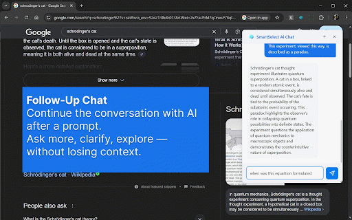 SmartSelect Ai :: AI-powered text selection tooltip for instant explanations, custom prompts, and search capabilities.