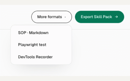 Browser Agent Recorder :: Record browser workflows and export local SOPs and Agent Skill Packs.