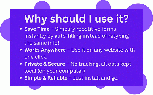 AutoFill Anywhere :: AutoFill Anywhere lets you save and re-use your form data. Auto-fill your forms with one click using a clean side panel.