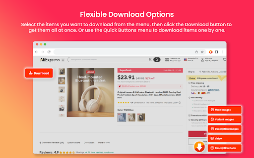 Aliexpress product image donwloader & video downloader - Aidorem Ai inpaint :: Download Aliexpress images video & description - remove logos or text from images using ai