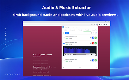 FlowPick - Media Sniffer & Downloader :: Auto-detect & download M3U8/HLS streams, videos, audio & images. Built-in player. Batch download. 100% local & private.