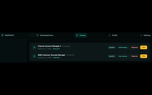 JobPhantom :: Generate tailored resumes, cover letters, and answer application questions instantly.