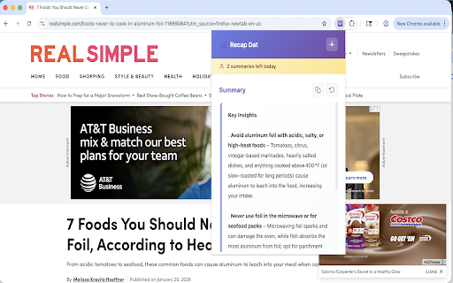Recap Dat :: Get instant AI-powered summaries of any web page. Save time with smart, customizable insights.
