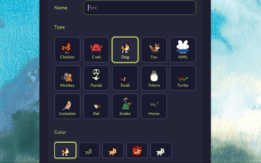 Pixel Pets :: Pixel pet companions that walk along the bottom of your browser