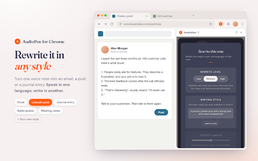 AudioPen :: AudioPen – Voice to useful text