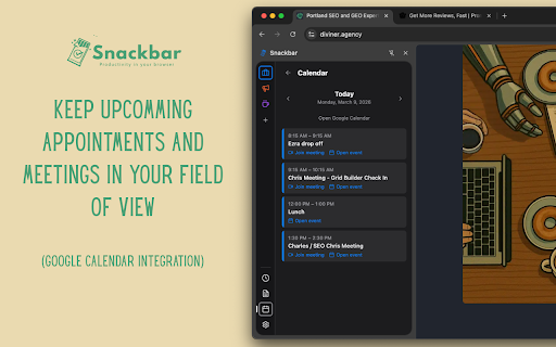 Snackbar :: Organize projects with links, notes, and todos. Stay focused with a visual timer that tracks where your time goes.