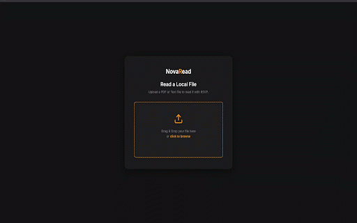NovaRead :: Read faster with RSVP and ORP highlighting. Supports web articles, PDFs, and local text files.