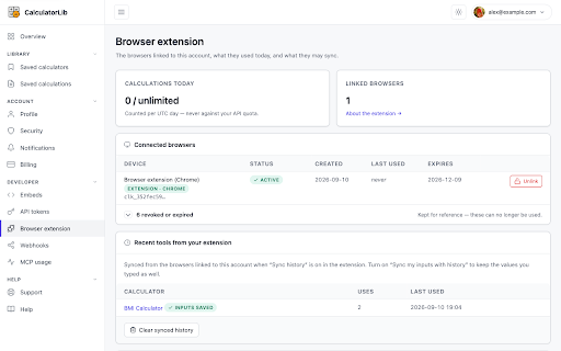 CalculatorLib — Calculators in Search Results :: The matching calculator opens beside your search results, pre-filled from the query. 8,000+ tools, 7 search engines.