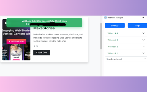 QuickSend :: A Webhook and Whatsapp sender