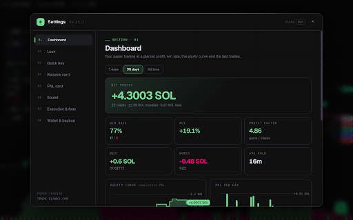Blanks — Paper Trading for Solana Terminals :: Paper-trade memecoins on Solana, Ethereum, Base, Robinhood and BNB Chain: real price impact, fees, slippage. Zero risk.