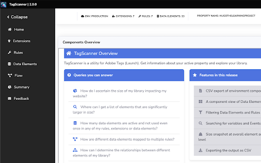 TagScanner :: Scan your Adobe Tag property and export your library output with custom code.