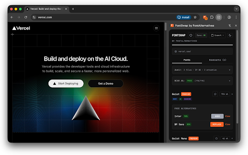 FontSwap :: Identify fonts on any site, highlight usage, and swap to free alternatives.