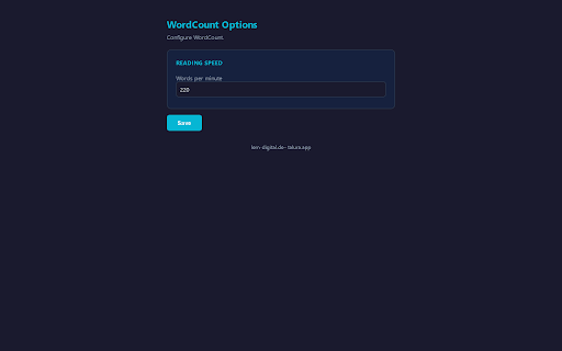 WordCount - Page & Selection Counter :: Words, characters, lines, reading time for a selection or the whole page.