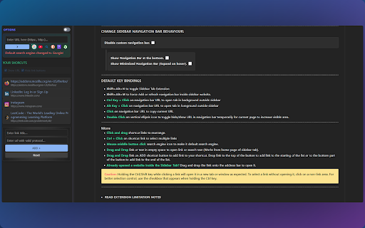 Sidebar Tab :: Give your browser a new window!