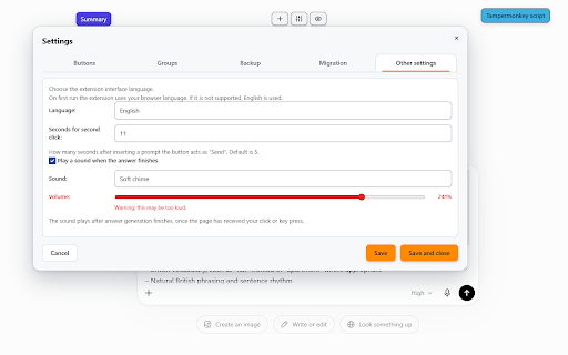 Prompt Buttons for AI: chatGPT, Claude, Gemini etc :: Quick prompt buttons for popular AI chats.