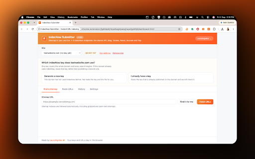 IndexNow Submitter - Instant URL & Sitemap Indexing Bing :: Instant indexing Bing, Yandex, Naver, Seznam & Yep. Submit whole sitemap or pasted URL list with IndexNow, in one click.