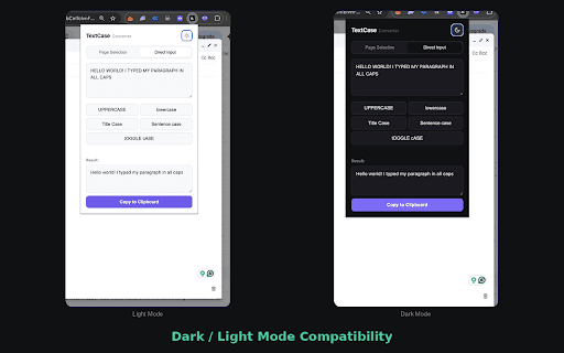 TextCaseConverter :: A simple extension to convert text case. Transform selected text - uppercase, lowercase, title case and more