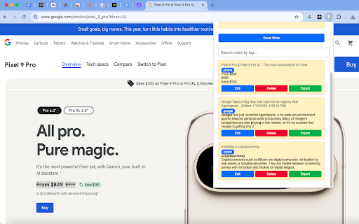 Quick Notes :: Take and organize notes while browsing