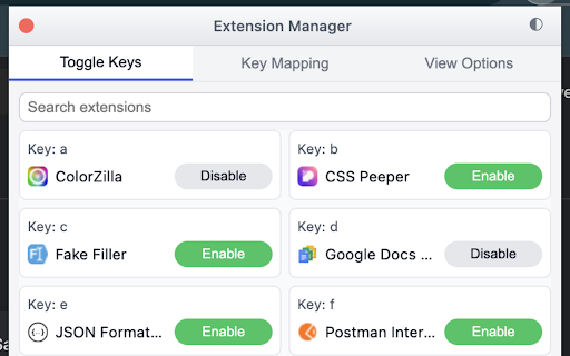 Extension Manager :: Manage your Chrome extensions comfortably by enabling and disabling them with ease.