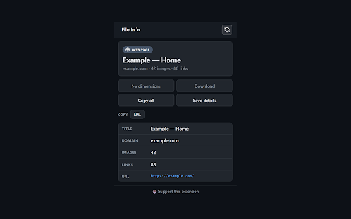 File Info — Image Size, Dimensions, Aspect Ratio, File Details :: Image width, height, size & aspect ratio in one click. Copy dimensions, EXIF & code. PDF, video, audio, local files.