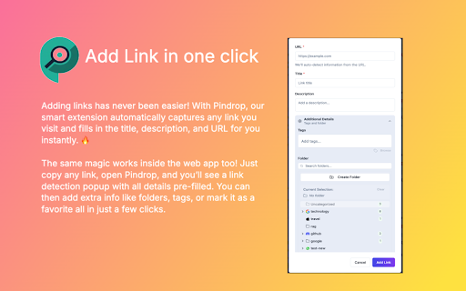 Pindrop - AI Link Manager :: Save and organize links with AI-powered categorization
