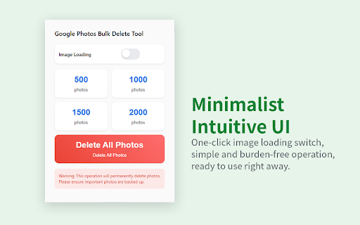 Delete All Google Photos :: Bulk delete tool for Google Photos, supporting one-click deletion of multiple photos.