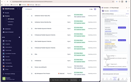 Outranker — CF Blog Manager :: Connect your Outranker account, create AI blog posts, and publish them to ClickFunnels without leaving your dashboard.
