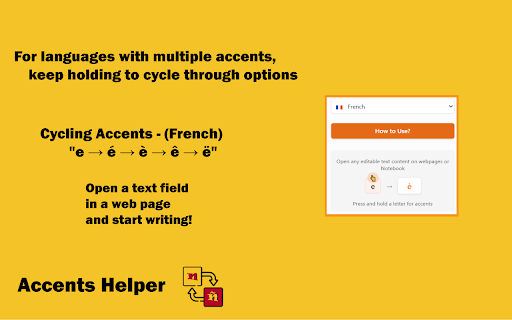 Accents Helper :: Easily type accented characters in 14 European languages with a simple hold-key system.
