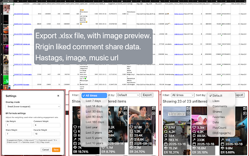 Sort Feed for TikTok |TikTok Sorter & Exporter | SortFeed :: Sort TikTok search/hashtag/explore, Export excel with image, TikTok Download TikTok images and videos