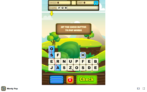 Wordy Pop - Form words quickly before the board fills up! :: Wordy Pop: A relaxing offline word game that challenges your vocabulary skills. Create words and score high!