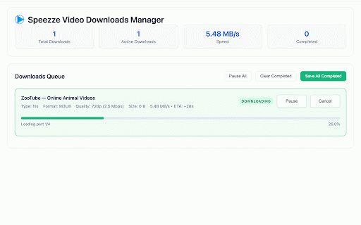 Speezze Video Downloader :: Advanced video downloader with M3U8/HLS stream support