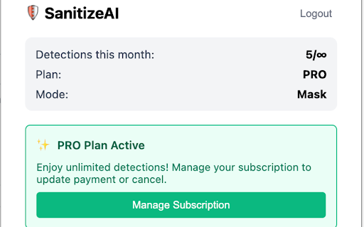 SanitizeAI :: Privacy-first GenAI Data Loss Prevention - Protect sensitive data from accidental leaks to AI chatbots