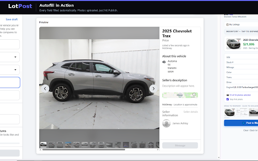 LotPost :: Post dealer inventory to Facebook Marketplace automatically. Look up by VIN or Stock #, bulk post, and track listings.