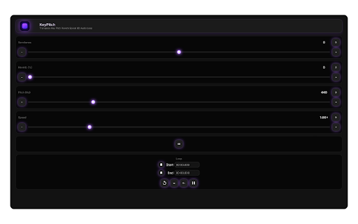 KeyPitch :: YouTube real-time pitch changer, key transposer, speed controller, reverb & 8D audio enhancer tool. For karaoke, singers, musicians.