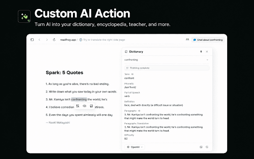 Read Frog - Translate & Learn :: Read Frog is an open source browser extension designed to help you learn languages deeply from any website.