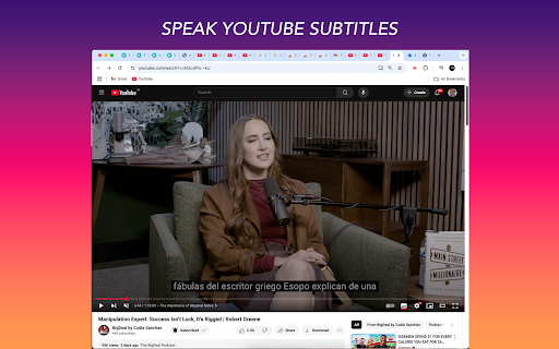 Speak YouTube Subtitles :: Reads YouTube subtitles aloud with multi-language support