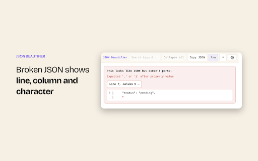 JSON Beautifier :: Instantly beautify JSON in your browser — fast json beautifier, formatter and viewer. Collapse, search and copy any value.