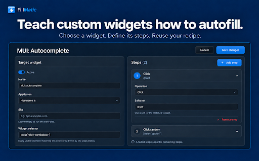 FillMatic :: Fill real-world web forms with realistic test data in one click
