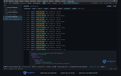 AG-UI / A2UI Inspector :: Live wire log, flame timeline, time-travel debugger and A2UI surface inspector for AG-UI agents. By Soverius AI.